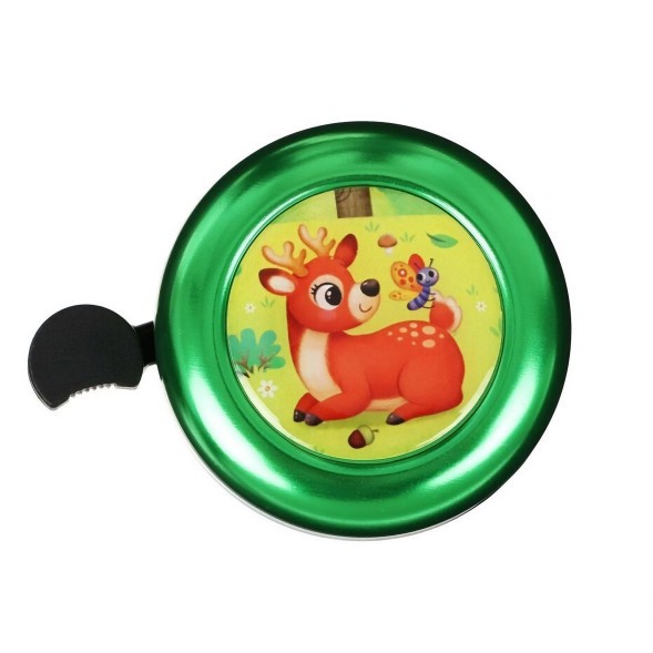 Звонок &amp;quot;Оленёнок&amp;quot;, Ø 56 мм, алюминий/пластик, Green