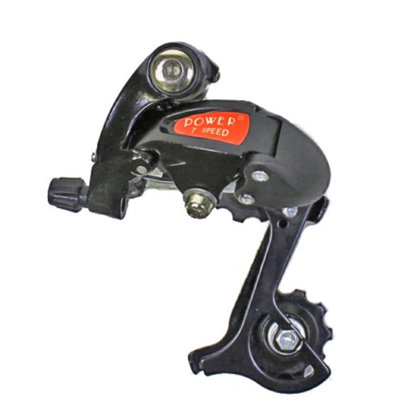 Переключатель задний Power R3-A, короткое перо, 21 ск., крепл. под болт, емкость 28 зуб., Black