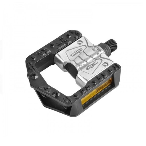 Педали алюминиевые Wellgo F265DU, FOLDING (складные), 106x89x25 мм, резьба 9/16&amp;quot;, полимерные подшипники, серебристые