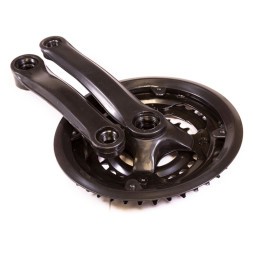 Шатуны-система PC03-S2442SG-1 (10035), 3 скорости, под квадрат, 1/2"х3/32", 24/34/42T, стальной, пластик. защита, шатуны 170 мм, резьба 9/16", Black