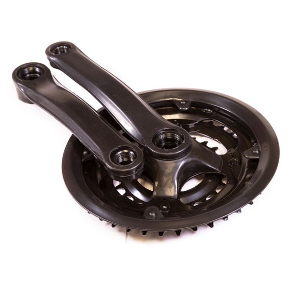 Шатуны-система PC03-S2442SG-1 (10035), 3 скорости, под квадрат, 1/2&amp;quot;х3/32&amp;quot;, 24/34/42T, стальной, пластик. защита, шатуны 170 мм, резьба 9/16&amp;quot;, Black