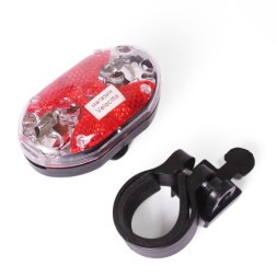 Фонарь велосипедный Jing Yi JY-500Т-3А, задний, 9 LED, 6 режима работы, 2xAAA, без батареек, блистер