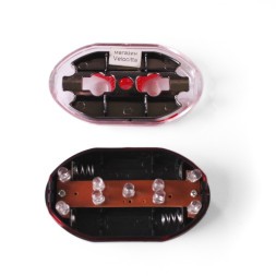 Фонарь велосипедный Jing Yi JY-500Т-3А, задний, 9 LED, 6 режима работы, 2xAAA, без батареек, блистер