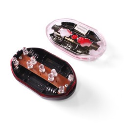 Фонарь велосипедный Jing Yi JY-500Т-3А, задний, 9 LED, 6 режима работы, 2xAAA, без батареек, блистер