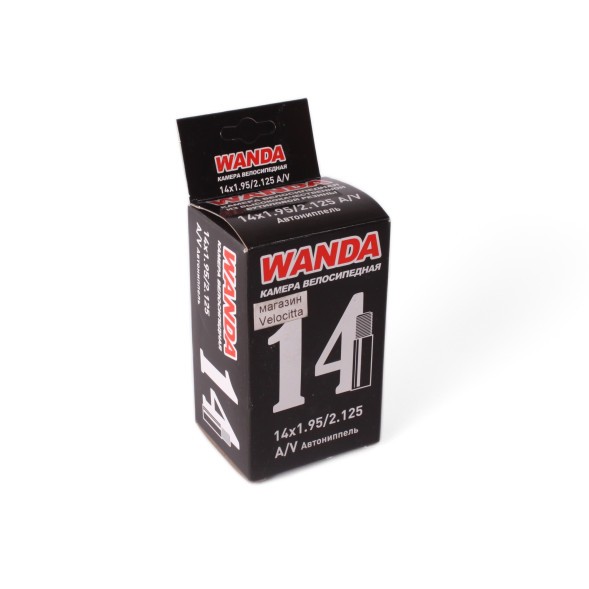 Камера велосипедная Wanda 14&amp;quot;x1.95-2.125, автониппель (AV) -33 мм
