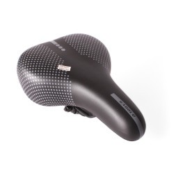 Седло велосипедное Saddle, 185x260 мм, скоростное, без пружин, с замком, спорт, черно-серый