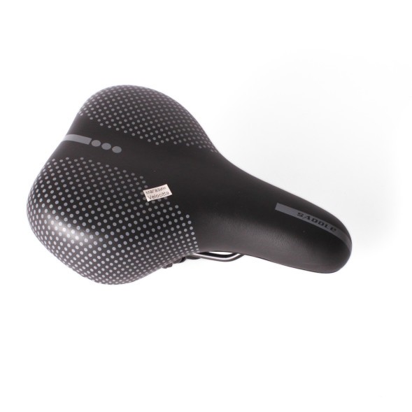 Седло велосипедное Saddle, 185x260 мм, скоростное, без пружин, с замком, спорт, черно-серый