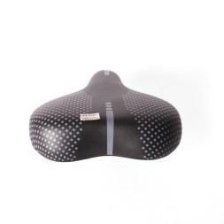 Седло велосипедное Saddle, 185x260 мм, скоростное, без пружин, с замком, спорт, черно-серый