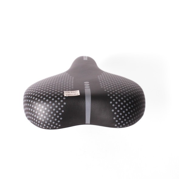 Седло велосипедное Saddle, 185x260 мм, скоростное, без пружин, с замком, спорт, черно-серый