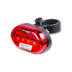 Фонарь велосипедный, задний, 5 LED, блистер