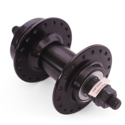 Втулка передняя Wang Zheng WZ-A208F black, ось 3/8&amp;quot;х100x140 мм, алюминиевая, под диск 6 болтов, на гайках, 36 отверстий, б/уп.