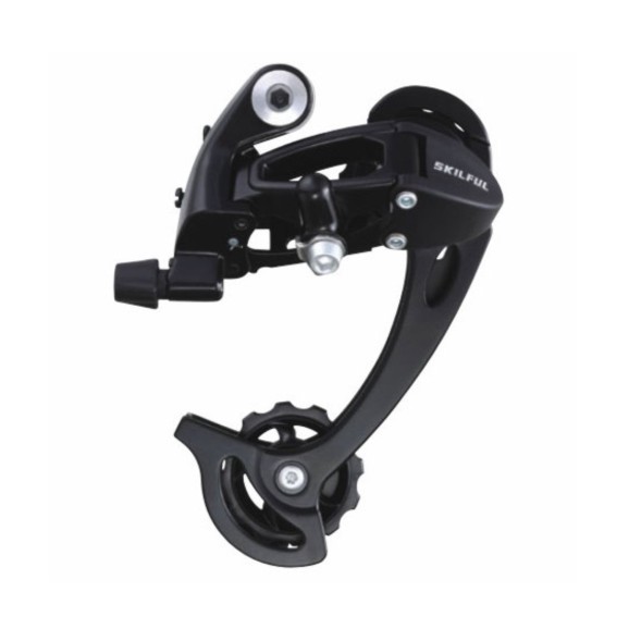 Переключатель задний Skillful RD-SF-M300-9-BK, 9 ск., крепление на &amp;quot;петух&amp;quot;, 45T, совместим с Shimano, б/уп.