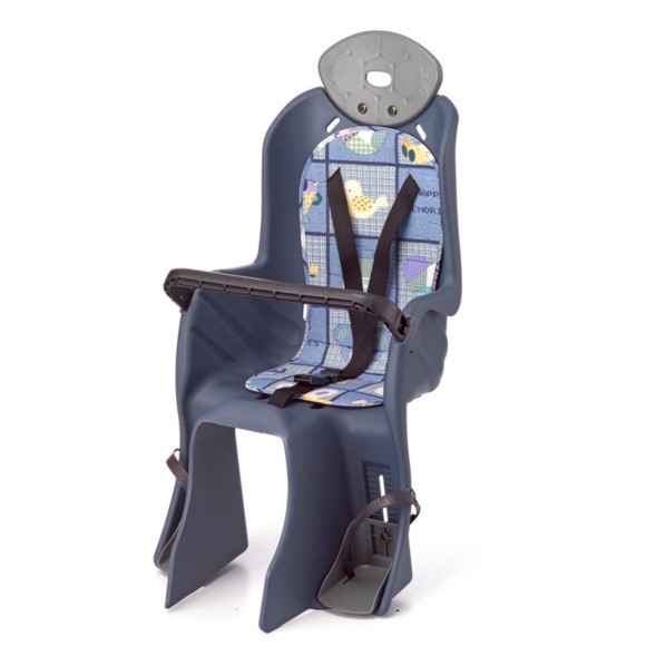 Кресло детское Ya Cheng YC-831 (blue), заднее, креп. за подсед. трубу, быстросъёмное, max 22 кг, рег. ног, подголовник, рук-ка для ребёнка, торг. уп.