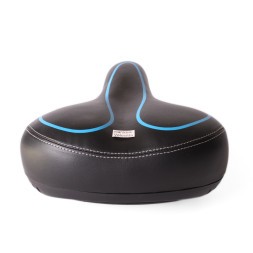 Седло велосипедное пружинное, 220x260 мм, с замком, черно-синий