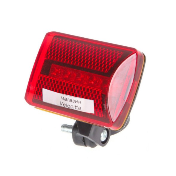 Фонарь велосипедный Jing Yi JY-381, задний, 5 LED, 5 функций, инд. упаковка