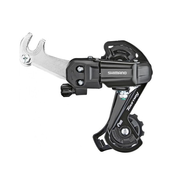 Задний переключатель Shimano Tourney RD-TY200, 6/7 ск., GS, 34T, крепление крюк, б/уп.