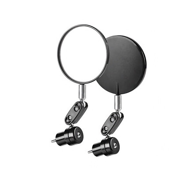 Велосипедные зеркала Jing Yi JY-6, диаметр 80 мм, параболическое, с торцевым креплением в руль