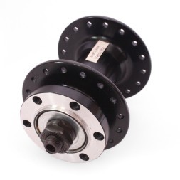 Велосипедная втулка Wang Zheng WZ-A208FQ black-32, передняя, ось 3/8&amp;quot;х100x108 мм, алюминиевая, под диск 6 болтов, на эксцентрике, 32 отверстия, торг. уп.