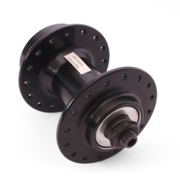 Велосипедная втулка Wang Zheng WZ-A208FQ black-32, передняя, ось 3/8&amp;quot;х100x108 мм, алюминиевая, под диск 6 болтов, на эксцентрике, 32 отверстия, торг. уп.