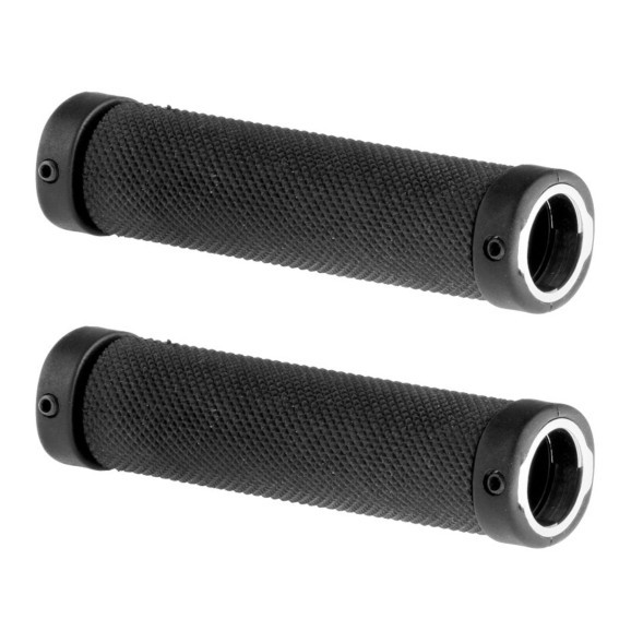 Ручки на руль Velo VLG-539AD2, 130 мм, c заглушками, с кольцами алюминиевыми, VLP-73, Box