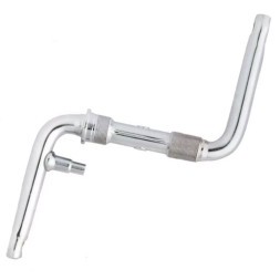 Шатуны односоставные SXH-OPC-025-127, 127 мм, резьба: левый 7/8&amp;quot;x24T, правый 15/16&amp;quot;x24T, с ведущим штифтом, для педали 1/2&amp;quot;, серебристый