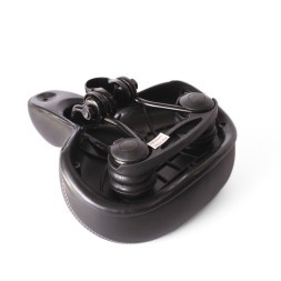 Седло велосипедное Saddle, 210x250 мм, с отверстием, пружины закрытого типа, замок, черно-серый