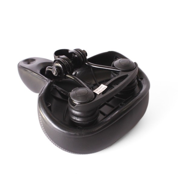 Седло велосипедное Saddle, 210x250 мм, с отверстием, пружины закрытого типа, замок, черно-серый