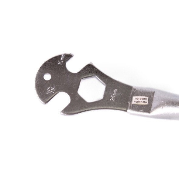 Ключ педальный Kenli KL-9730G, с резиновой рукояткой, 15/24 мм, 9/16&amp;quot;, сталь