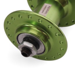 Веловтулка передняя Wang Zheng WZ-A208FQ green, алюминиевая, под диск 6 болтов, на эксцентрике, 36 отверстий, ось 3/8&amp;quot;х100x108 мм, б/уп.