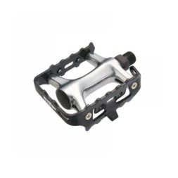 Педали велосипедные Wellgo LU-946, MTB, алюминиевые, со стальной рамкой, 100x78x32 мм, резьба 9/16&amp;quot;, полимерные подшипники, черно-серебристые