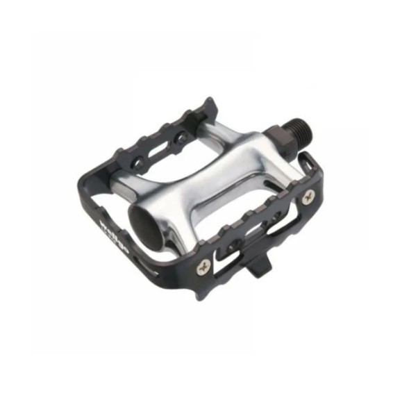 Педали велосипедные Wellgo LU-946, MTB, алюминиевые, со стальной рамкой, 100x78x32 мм, резьба 9/16&amp;quot;, полимерные подшипники, черно-серебристые