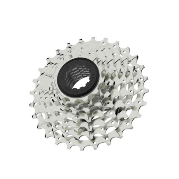 Кассета MicroShift CS-H072 (2657), 7 Speed, звезды: 12-28, стальная, никелированная, серебро