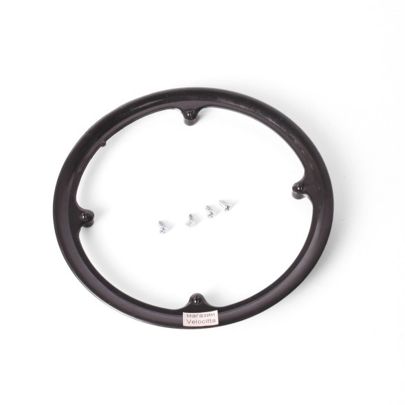 Защита передней звезды P22-42T, на 42 зуба, 4 точки крепления, пластик, черный