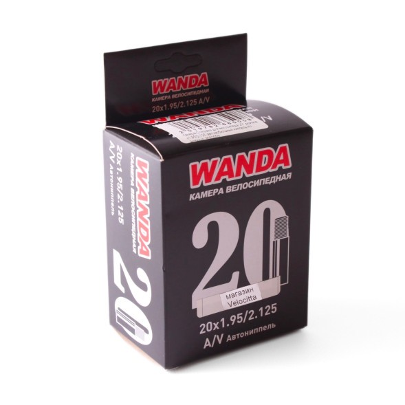 Камера велосипедная Wanda 20&amp;quot;x1.95-2.125, AV 33 мм, инд.упак.