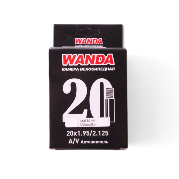 Камера велосипедная Wanda 20&amp;quot;x1.95-2.125, AV 33 мм, инд.упак.