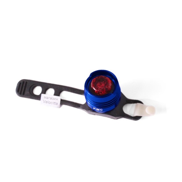 Фонарь велосипедный Jing Yi JY-3006Т, задний, 1 LED, 2 реж, 2хCR2032, комплект батареек, синий, инд. упаковка