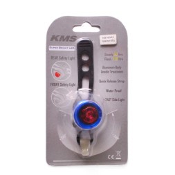 Фонарь велосипедный Jing Yi JY-3006Т, задний, 1 LED, 2 реж, 2хCR2032, комплект батареек, синий, инд. упаковка