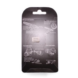 Фонарь велосипедный Jing Yi JY-3006Т, задний, 1 LED, 2 реж, 2хCR2032, комплект батареек, синий, инд. упаковка