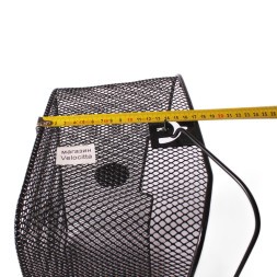 Корзина задняя с креплением на багажник 400х300х170 мм, с ручкой, черный