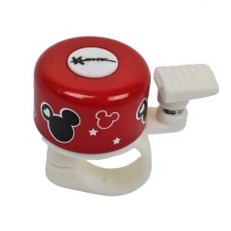 Звонок велосипедный Klonk 10420, &amp;quot;Микки&amp;quot;, алюминий/пластик, красный, блистер