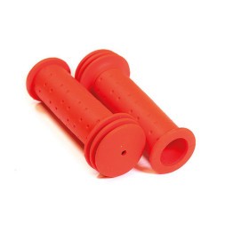 Грипсы велосипедные H-G 96 Champion, для детских велосипедов, резиновые, 102 мм, антискользящие с упорами, красный