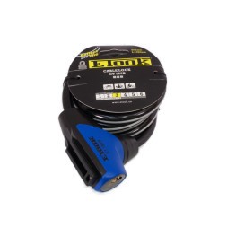 Велозамок ETook ET155R(blue), трос, с ключами, 12x1500 мм, уровень защиты 3, в оплётке, блистер