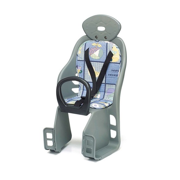 Велокресло детское Ya Cheng YC-815 (blue), заднее, на багажник, max 18кг, подголовник, рукоятка для ребёнка, пластик, торг. уп.