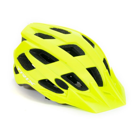 Велошлем Trix HL-TX-24-M-NEYE, кросс-кантри, 22 отверстия, регулировка обхвата, размер: M (57-58 см), In Mold, неоновый желтый, матовый