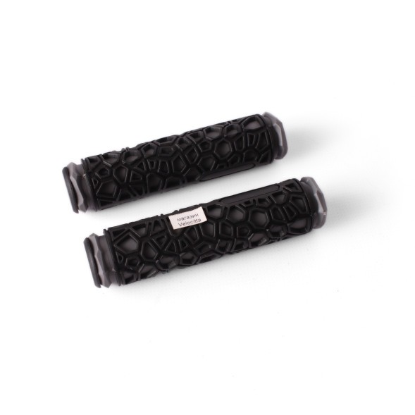 Ручки на руль для велосипеда &amp;quot;Паутинка&amp;quot;, 130 мм, резина, серые