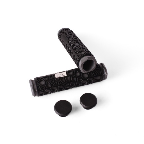 Ручки на руль для велосипеда &amp;quot;Паутинка&amp;quot;, 130 мм, резина, серые