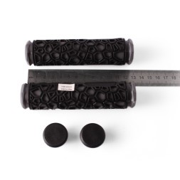 Ручки на руль для велосипеда &amp;quot;Паутинка&amp;quot;, 130 мм, резина, серые