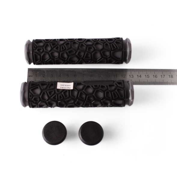 Ручки на руль для велосипеда &amp;quot;Паутинка&amp;quot;, 130 мм, резина, серые