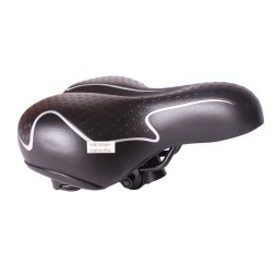 Седло велосипедное с замком 205x245 мм, закрытые пружины, Comfort Gel, черно-серый