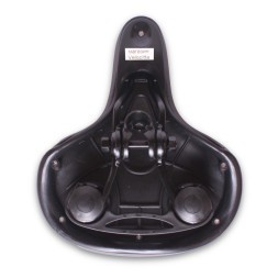 Седло велосипедное с замком 205x245 мм, закрытые пружины, Comfort Gel, черно-серый